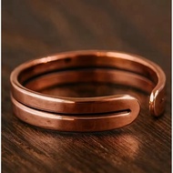 Pure copper ring, original handmade energy ring