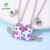 ALLGOODS Cartoon Pendant Necklace, Electroplate Alloy Best Friend Magnetic Necklace, Cute Magnets Ne