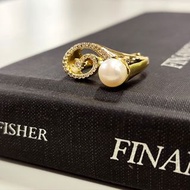 立體高戒臺❤️ 英國帶回英國Harrods天然珍珠宮廷花朵設計925純銀蕾絲戒指施華洛世奇水晶指圈