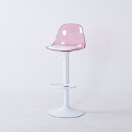 Plastic Bar Chair Modern Simple Lifting Rotating Bar Chair Front Desk High Chair pet Transparent Eam