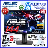 ASUS VG278Q Gaming Monitor - 27 inch, Full HD, 1ms, 144Hz, G-SYNC Compatible, Adaptive-Sync, Built-In Speaker