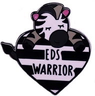 EDS Warrior Zebra Ehlers-Danlos Syndrome Connective Tissue Conditions 1.2" Enamel Pin Badge, 1.2 Inc