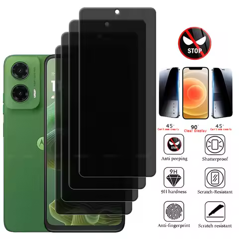 1/2/3/4Pcs For Moto G35 Glass Motorola Moto G35 Tempered Glass HD Protective Privacy Anti-Spy 9H Glu