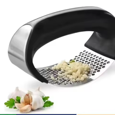 Manual Inox Garlic Shredder Juicer Kitchen Garlic Press 304 Stainless Steel
