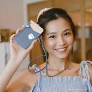 【新品登場】CHIIKAWA掛頸皮革證件套 - 丹寧藍色 小八貓