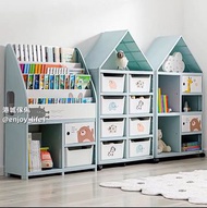 兒童書架 簡易落地寶寶書本玩具置物架 加厚大容量收納架子Baby's book toy shelf