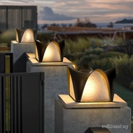 Solar Pillar Light Outdoor Light Garden Light Villa Gate Pillar Light Waterproof Column Light Fence 