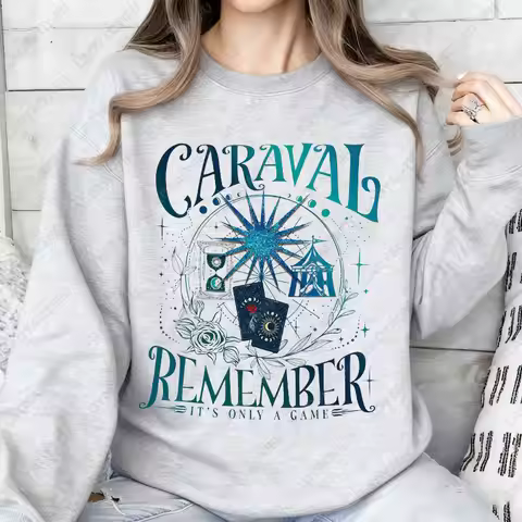 Fashion Caraval Book Sweatshirt Gift Readers Stephanie Garber Merch Caraval Series Fan Pullovers Jac