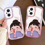 Casing for OnePlus Nord N20 5G Oppo Reno 7Z 5G Reno 7 Lite Reno 8Z 5G Reno 8 Lite F21 Pro 5G F21S Pro 5G Cute And Unique Fat Girl Camera Protection Silicone Soft Case hp Kids Phone Case Girls