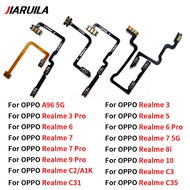 For Oppo A96 5G Realme 3 5 6 7 8I 9 10 Pro C2 A1k C3 C31 C35 Power on/off Volume control Button Flex