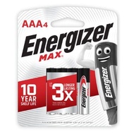 Energizer - Max Alkaline Power E92 AAA Battery Value Pack 4AAA