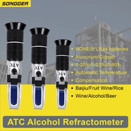 ATC Alcohol Refractometer 0 80 Percent Portable Handheld Alcohol Meter Spirit Concentration Tester f