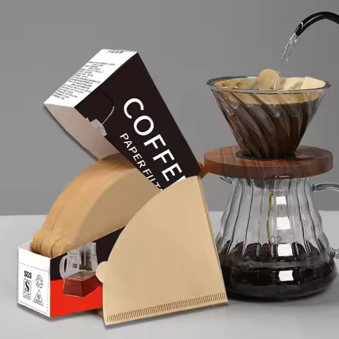 Food Grade Coffee Filter Paper Cone Hand Brewed Coffeeware Machine Disposable V02 Filter Paper Multi