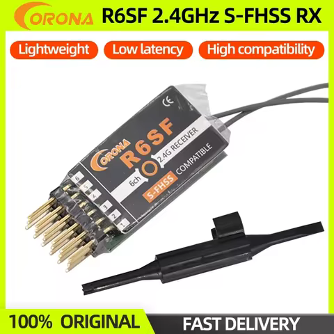 Corona R6SF 2.4GHz Receiver 6CH S-FHSS/FHSS RX Compatible FUTABA T6J T8J T14SG 16SZ Airplane Transmi