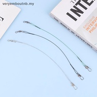 VER 10Pcs 10/15/20/25/30CM Anti-bite Steel Wire Leash Lure Fishhook Line Trace Wire Leader With Swiv