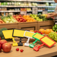 Price labels for merchandise, promo tags, two-sided market signs, ad displays, frame stands, A4/A5/A