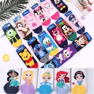 Disney Socks Character princess Ankle Sock Korean Socks Free Size adult Mickey / Donald Duck / Minni