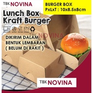 [50Pcs] Kraft BURGER BOX