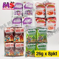 CV Choco Bin/ Mickie 26g x 8pkt | Corn Snack /Snek Jagung Perisa Coklat/Strawberry/Blueberry Yogurt/