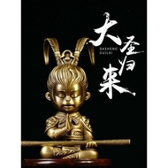 All Copper Monkey King Decoration Living Room TV Cabinet Monkey King Home Decoration Car Decoration/