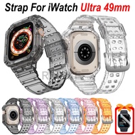 Silicone Strap Band Bracelet with Case Protector for iWatch Ultra 49mm