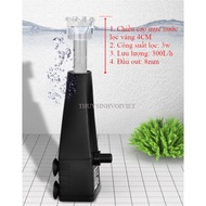 Vortex suction head scum filter for aquariums, 5W capacity