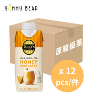 伊藤園 - TULLY’S COFFEE 蜂蜜拿鐵咖啡 330ml x 12(原箱)(平行進口-EXP：2025/08/21)