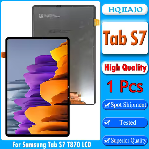 11" High Quality For Samsung Tab S7 SM-T870 SM-T875 SM-T876B T870 LCD Display Touch Screen For Samsu