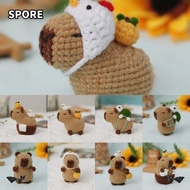 SPORE Capybara DIY Crochet Kit, Beginner with Crochet Hooks Crochet Stuffed Animal Kit,  DIY Set Han