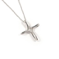 【日本直購 二手美品】蒂芙尼 TIFFANY&Co. 項鍊 Infinity Cross (無限符號十字) Elsa Peretti (艾爾莎畢翡) 銀 925