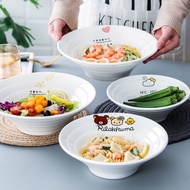 [48H Shipping] Ceramic Conical Bowl for Home and Restaurant Use, Large Conical Bowl for Noodles, Bee