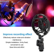 GREATMY Shock Mount, Plastic Firm Fixation Microphone Shock Mount, Anti Vibration Mic Clip Holder fo