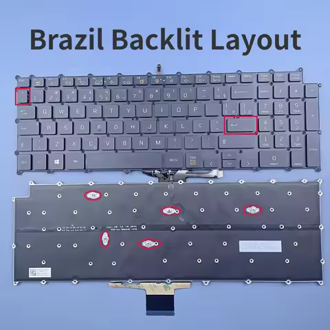 Traditional Chinese & Germany & Brazil Backlit Keyboard For LG Gram 17U70P 17U70P-P 17Z90N-V 17Z90N-