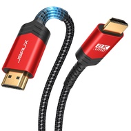 8K Certified HDMI 2.1 Cable 10FT, JSAUX 8K HDMI Cord (8K@60Hz 7680x4320, 4K@120Hz), Supports 48Gbps 