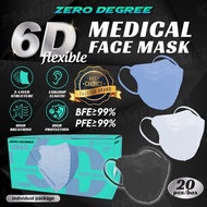 Zerodegree Duckbill mask 3D Disposable Mask Face Mask Flexible 6D Medical Mask 20pcs Face mask viral Mask Duckbill