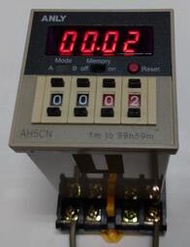 🌞二手現貨保固ANLY安良AH5CN/-G/-RG數字型限時繼電器1M~99H59M計時器TIMER 100-240V