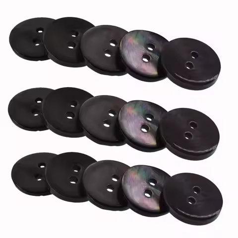 20/40 5/8" Black mother of pearl buttons natural shell button for clothing sewing black iridescent A