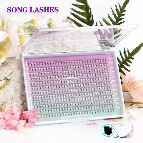 SONG LASHES Premade Fans Mega Tray 360 Fans Sharp Thin Pointy Base Premade Volume Fans for Eyelash E
