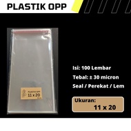 Opp plastic Size 11 cm x 20 cm / 11x20 cm / 11 x 20 cm