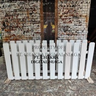 Wooden Fence Dog Cage Garden Fence Pool Divider Fence Large Fence 60 cm High Full White - 50 cm