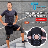 (UPGRADED Silicone Pad) Knee Brace Knee Guard Support With Side Stabilizers For Meniscus Tear Pain I