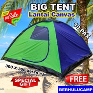 10 pax Large Outdoor Camping Tent Khemah Camping Khemah berkhemah Lantai Canvas Tebal Outdoor Tent