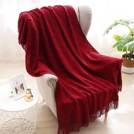 130 * 170cm Sofa Throw Blanket Red Blanket Wedding Sofa Blanket Cover Blanket Bed End Towel Shawl Bl