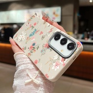 For Tecno Spark 30C 30 Pro+ Camon 30S 20 30 40 Pro POVA 7 Casing Simple Feel Retro Flowers Soft Phon
