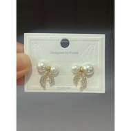 ~ Korea 14k gold plated ribbon stud earring