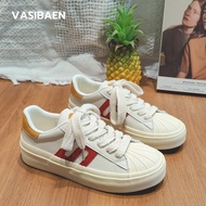VASIBAEN【Official】Minority รองเท้าผ้าใบผู้หญิง VB-67021 ใหม่รองเท้าขนาดเล็กสีขาวผู้หญิงหัวเปลือกกีฬา