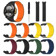 Magnetic Silicone Strap for Amazfit T-Rex 2 Smart Watch Band Replaceable Wrist Belt For Amazfit T Rex TRex 2 Strap