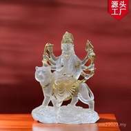 Ornaments Lion Worship Gaqi Resin Water Glaze Factory India Difficult to Near Durga Durga Tiger Moth