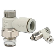 10PCS SMC Type Pneumatic Speed Controller One-Touch Meter-Out Throttle Valve AS1201F AS2201F AS3201F