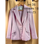 Pink Suit Coat Blazer Size S Front Chest Fabric 36